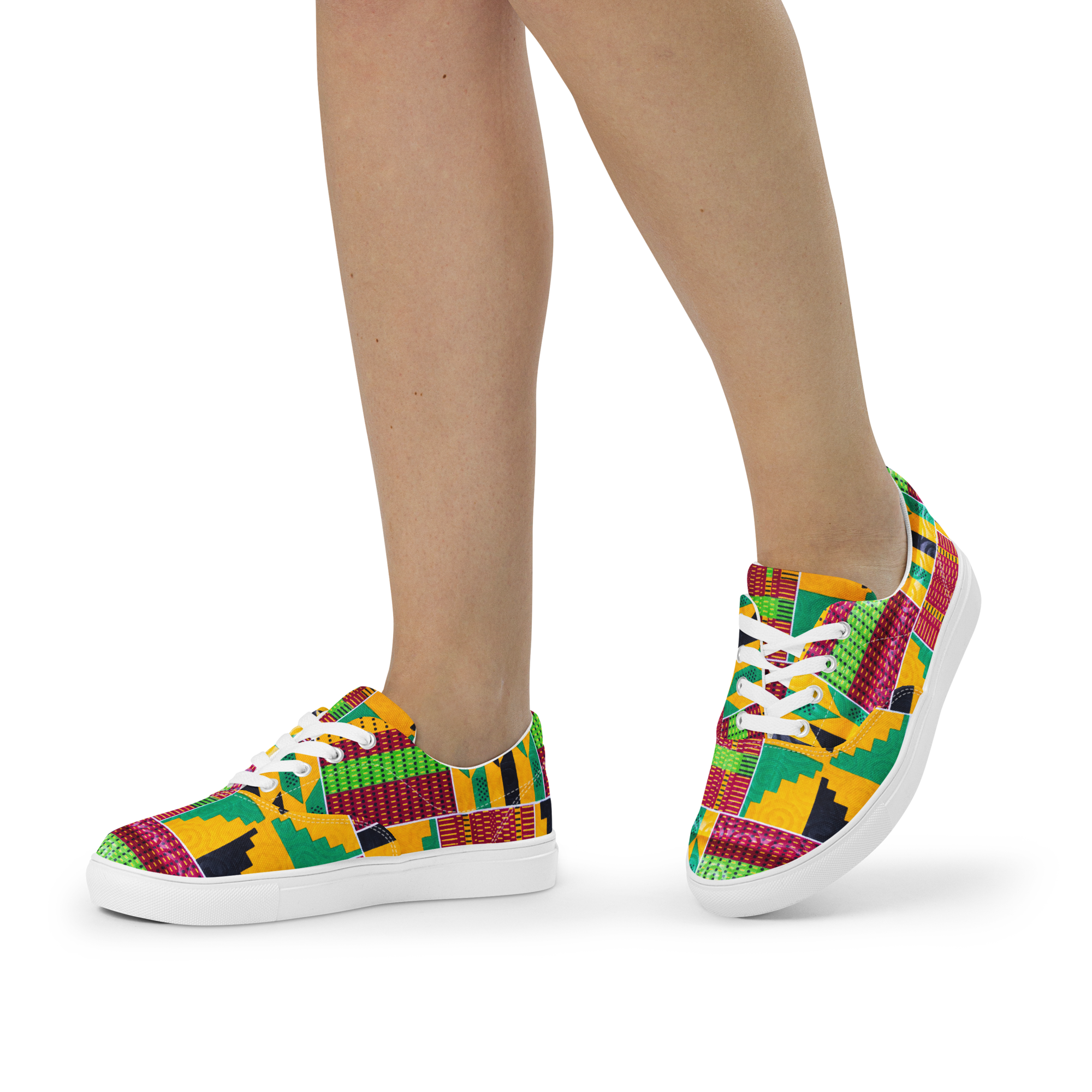 Women’s lace-up canvas shoes Golden Cameroon Africa